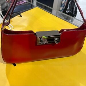 Ferragamo red clutch/ small purse